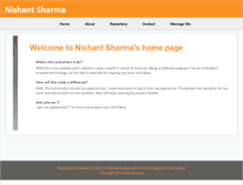 Tablet Screenshot of nishantsharma.net